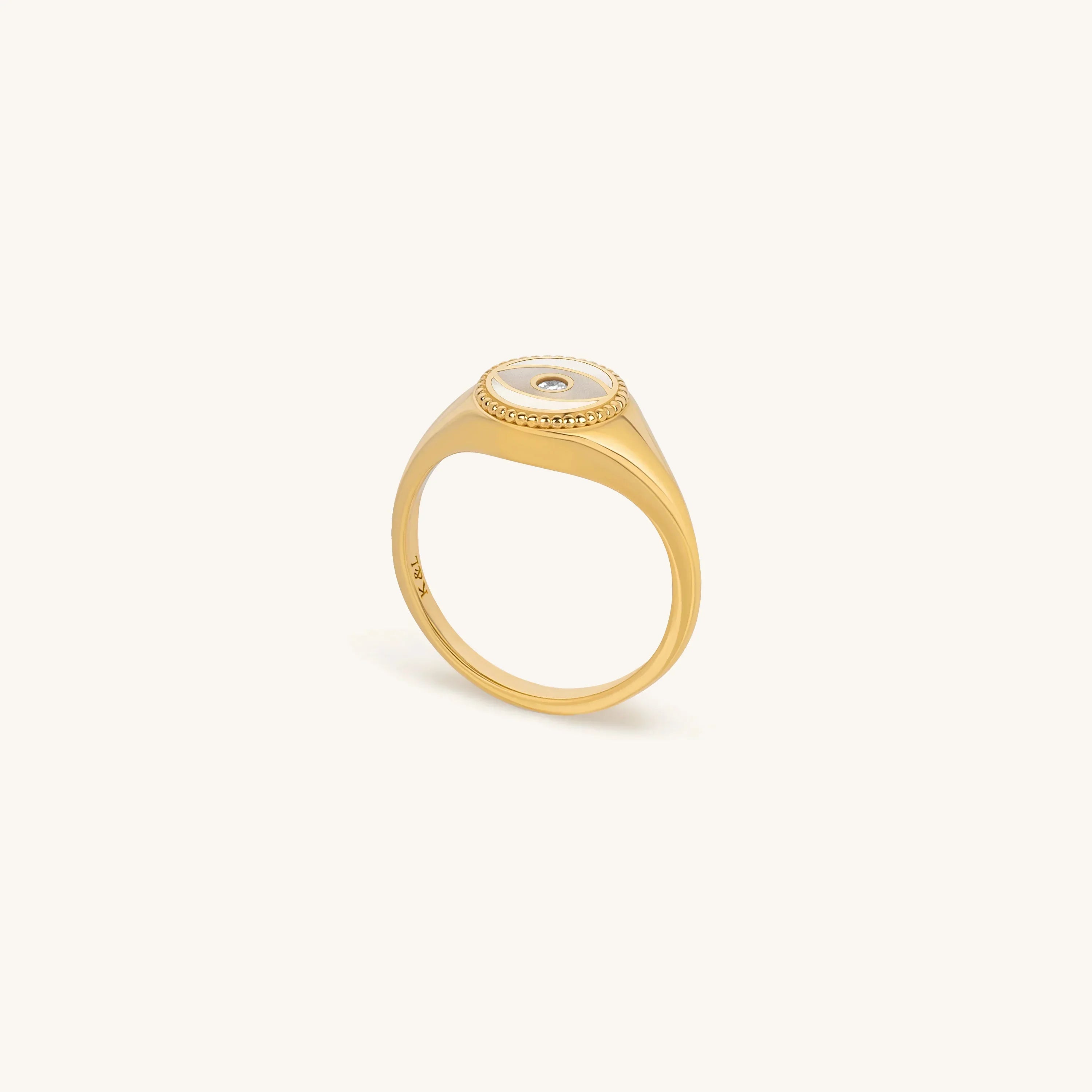 Success Enhancer Evil Eye Mother of Pearl Ring