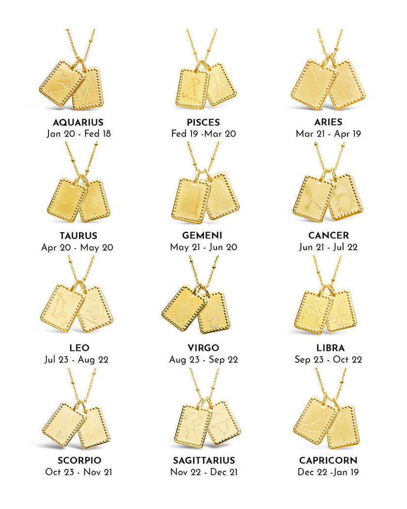 Zodiac Tag Necklace