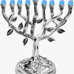 LED Menorah - Tree of Life - Silver