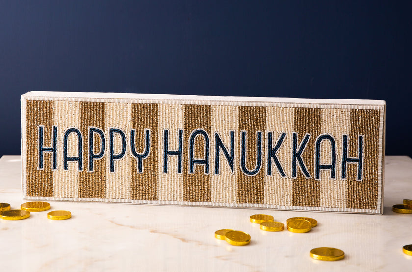 Nava Happy Hanukkah Beaded Sign