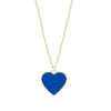 Blue Enamel Heart Necklace