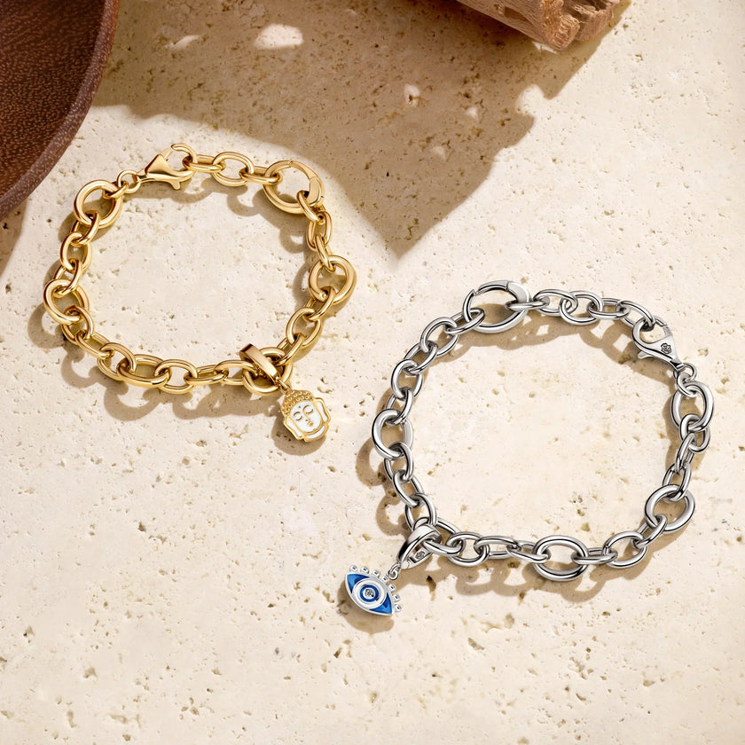 Enchanting Light Silver Evil Eye Charm