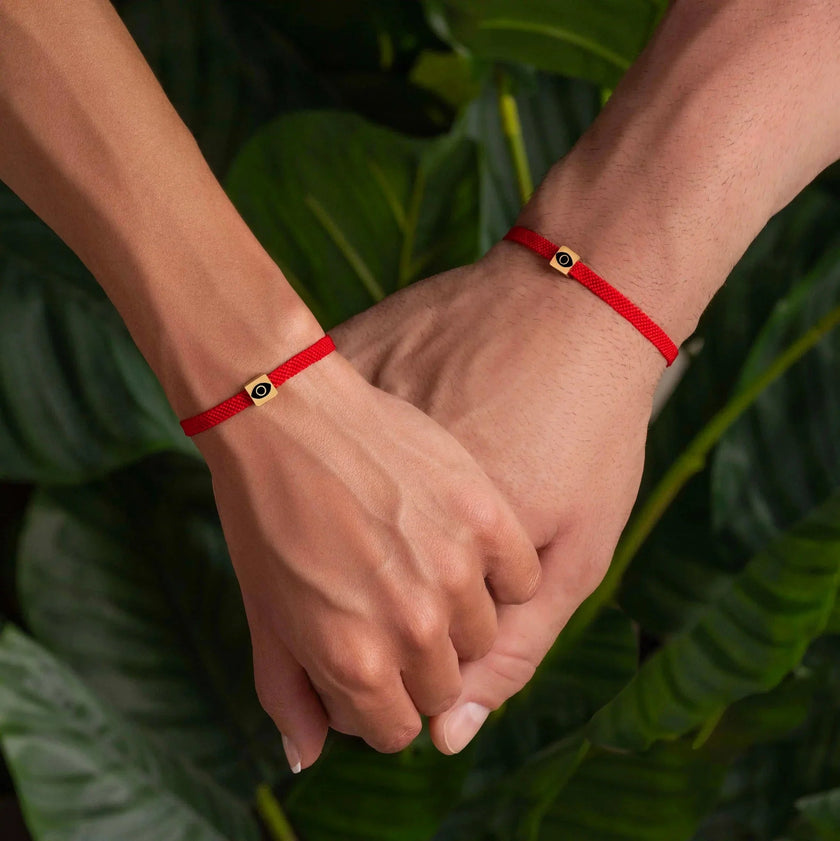 Ethereal Insight Men's Evil Eye Red String Bracelet
