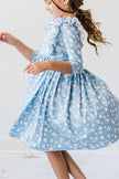 Bluebell 3/4 Sleeve Ruffle Twirl Dress