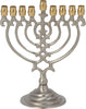 Nickle Brass Menorah - Tree Design
