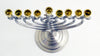 Nickle Brass Menorah - Tree Design