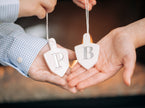 Set of 4 Personalized Dreidel Hanukkah Ornaments with Initials