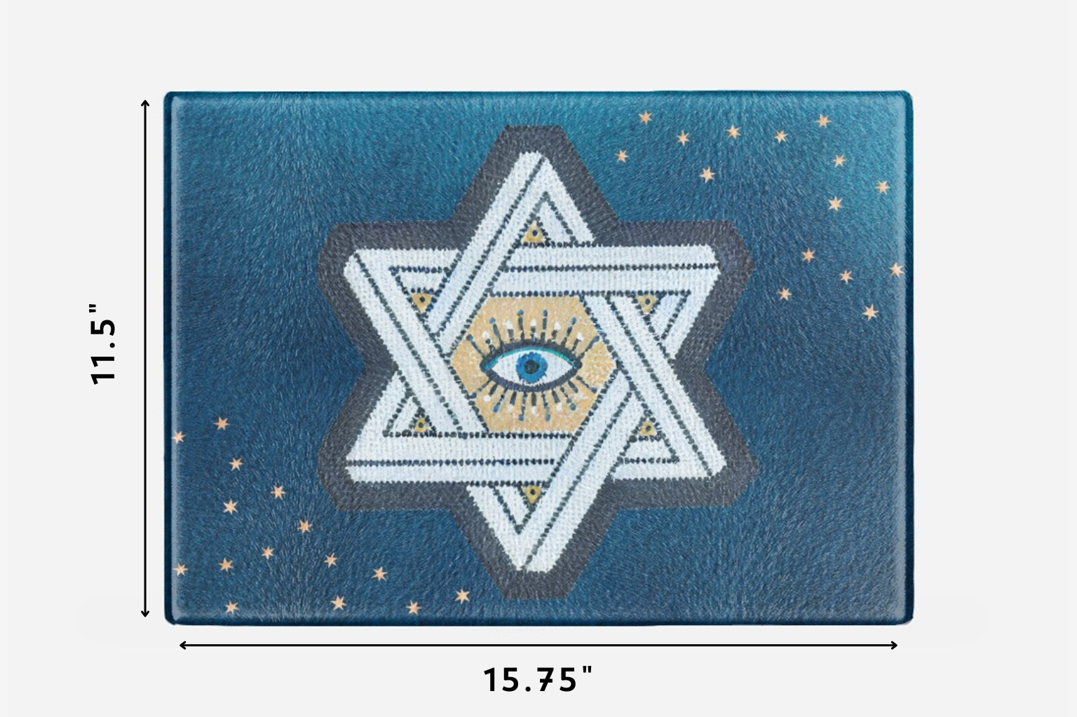 Sapira Glass Platter: XL Drip Tray / Latke Board / Challah Board