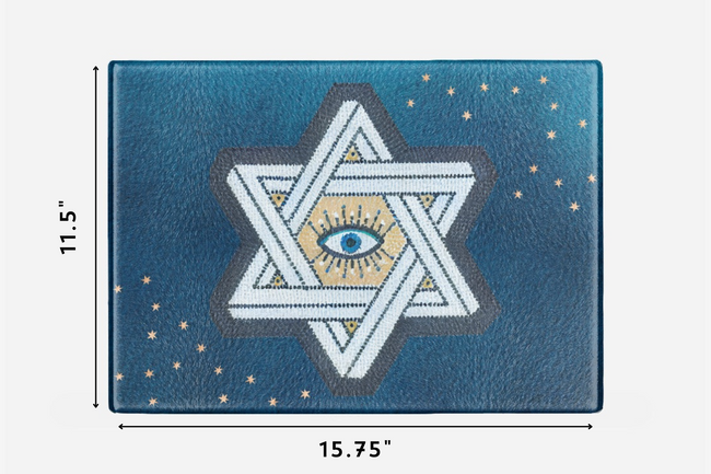 Sapira Glass Platter: XL Drip Tray / Latke Board / Challah Board