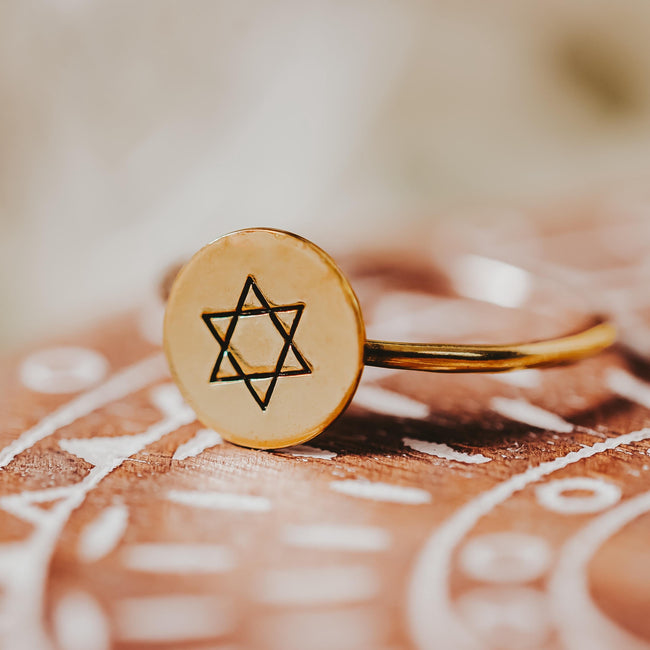 Star of David Dainty Gold or Silver Ring