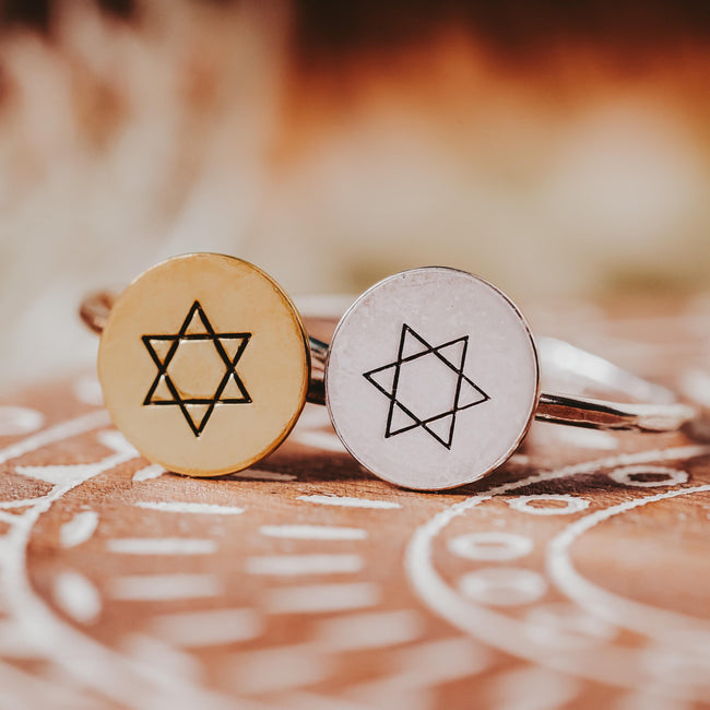Star of David Dainty Gold or Silver Ring