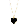 Black Enamel Heart Necklace