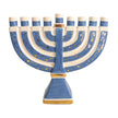 Shimmering Stars Menorah with 22K Gold Accents and Optional Monogram