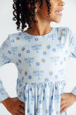 Dreidel Darling L/S Pocket Twirl Dress