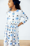 Waltz of the Snowflakes L/S Pocket Twirl Dress