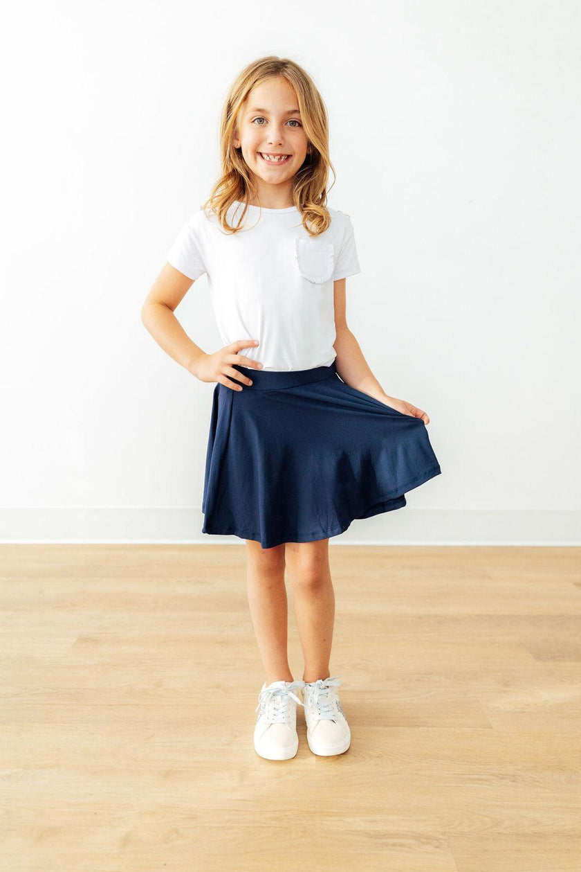 Navy Twirl Skort