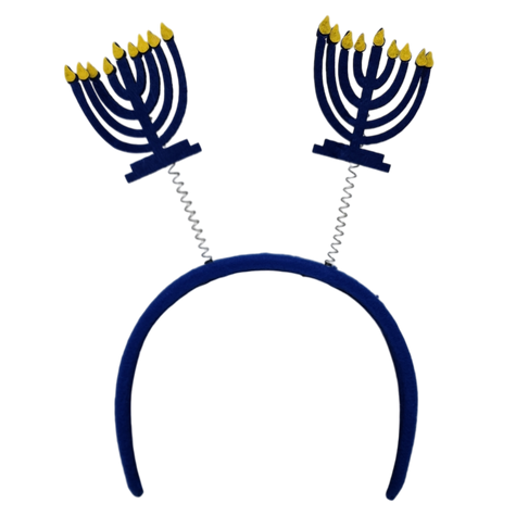 Springy Headband with Felt Menorah