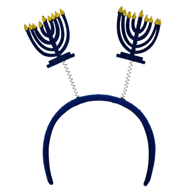 Springy Headband with Felt Menorah