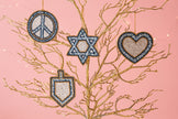 Peace, Love, Dreidel Ornament Set