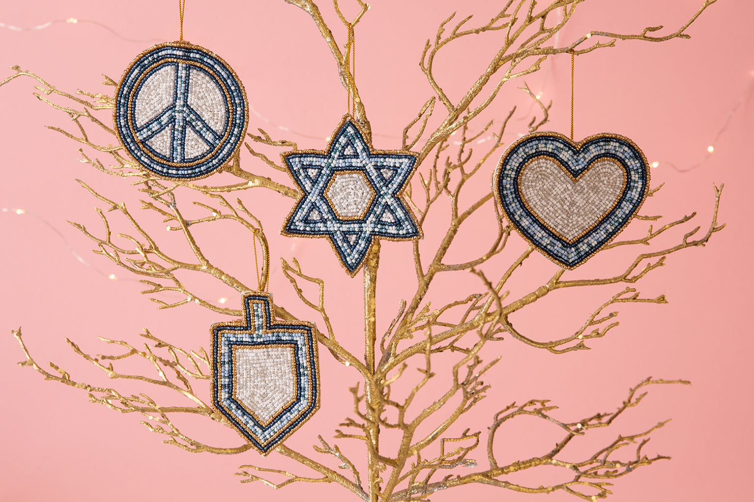 Peace, Love, Dreidel Ornament Set