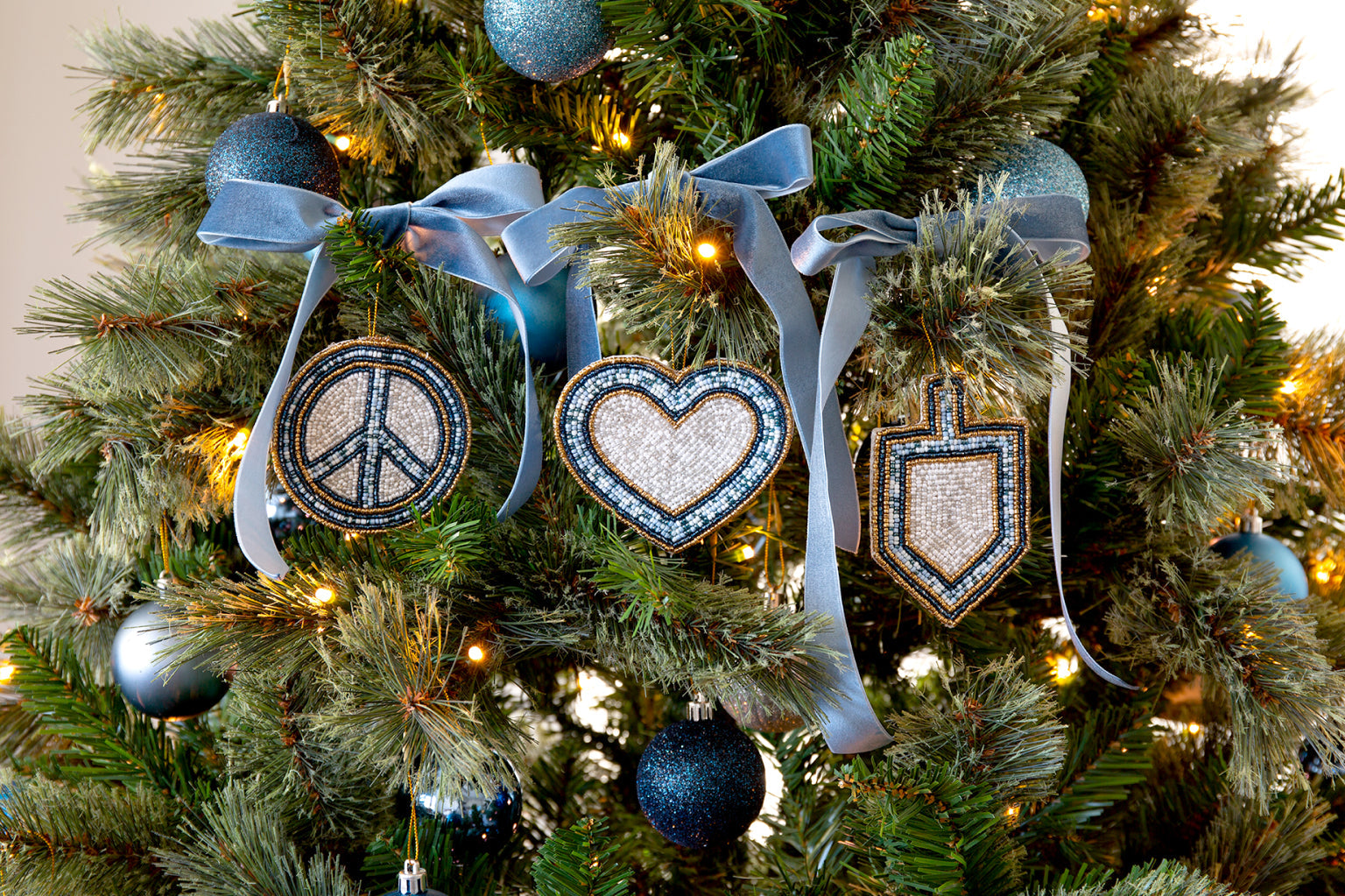 Peace, Love, Dreidel Ornament Set
