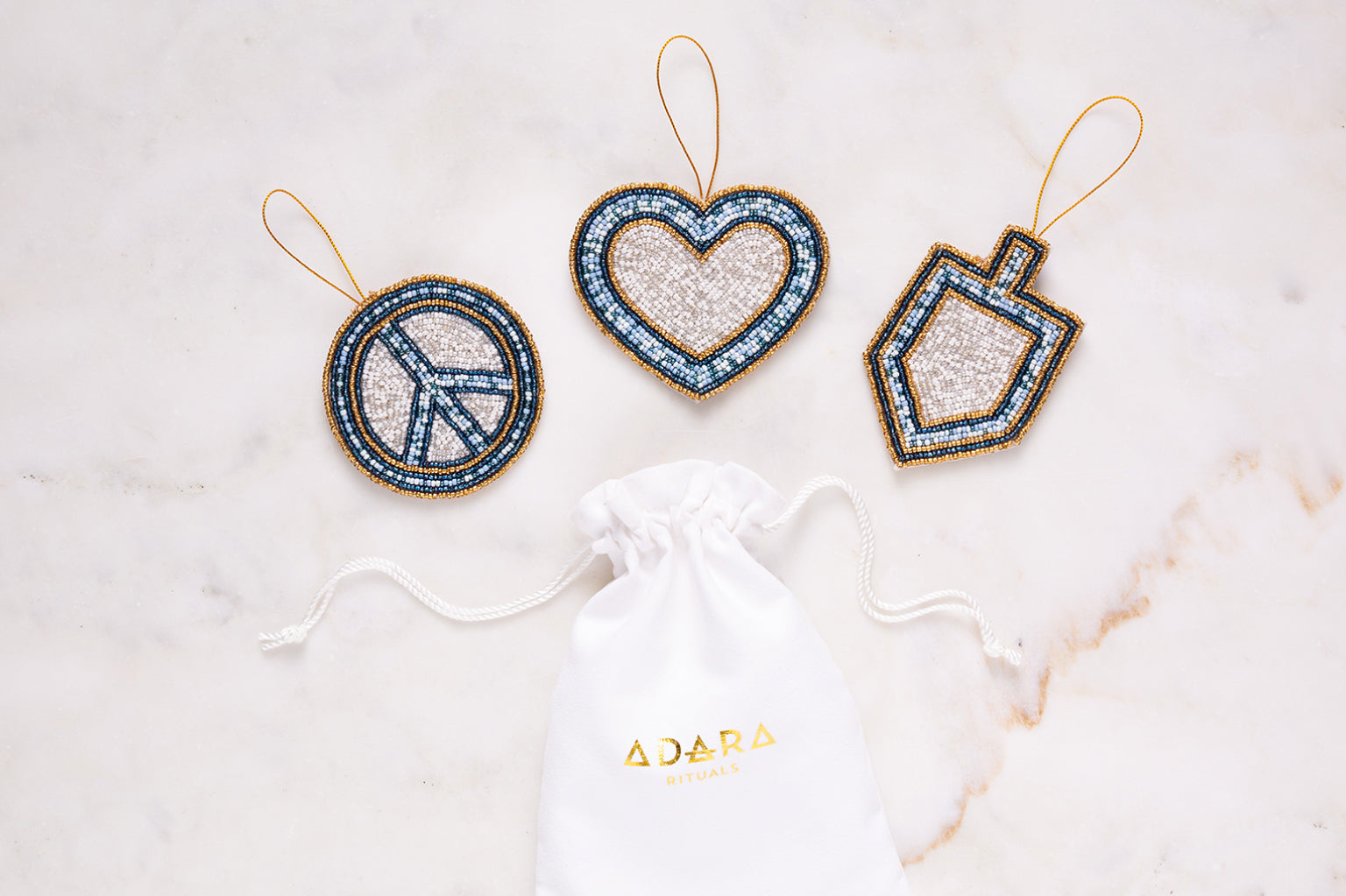 Peace, Love, Dreidel Ornament Set