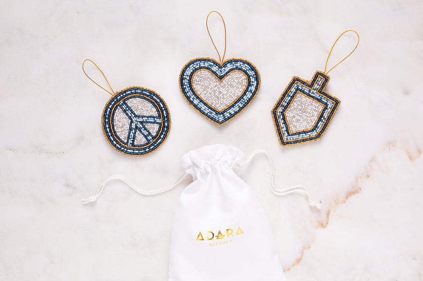 Peace, Love, Dreidel Ornament Set