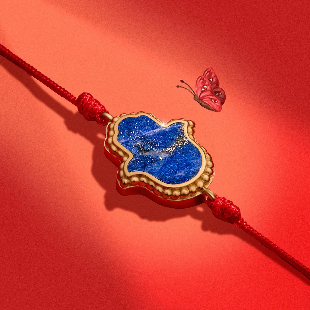 Soul’s Gratitude Hamsa Lapis Lazuli Red String Bracelet