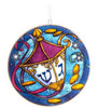 Porcelain Hanukkah Disc Ornament - Dreidel