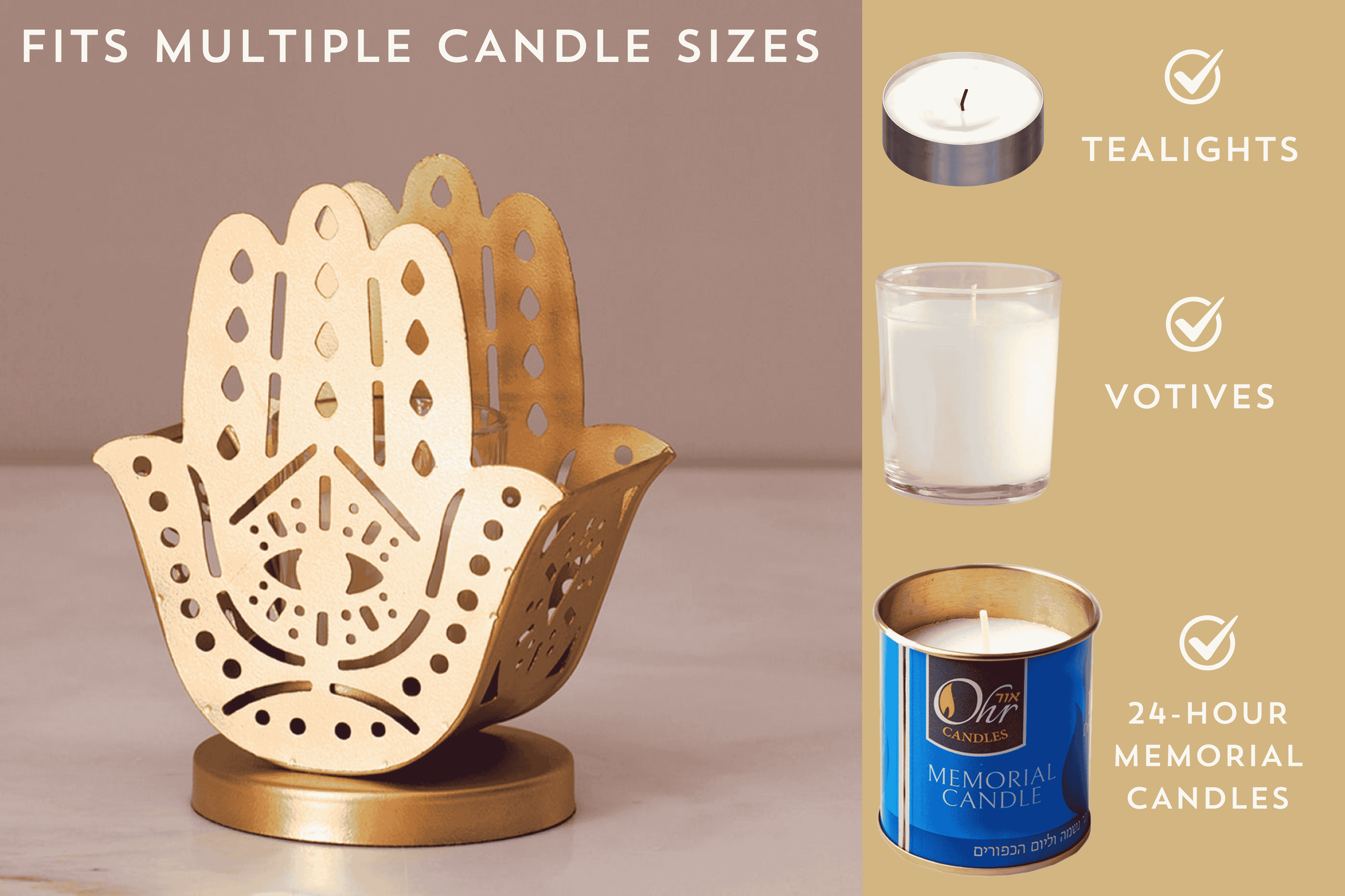 Hamsa Candle Holder
