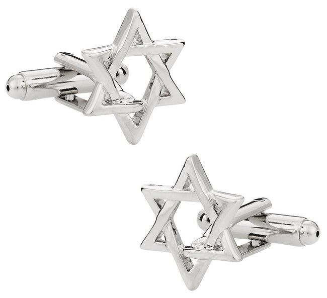 Star of David Cufflinks Silver for Chanukah