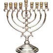 Nickle Brass Menorah - Tree Design