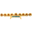 Matashi Hand Painted Blue Enamel Menorah