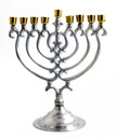 Nickle Brass Menorah - Tree Design