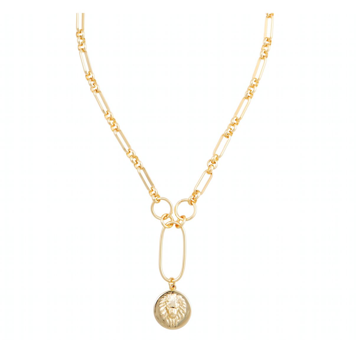Zoe Lion Medallion Lariat